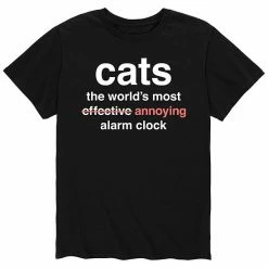 Licensed Character Men's Cats Worlds Alarm Clock Tee Blue -Licensed Character Shop unnamed file 37283