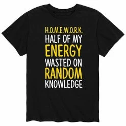 Licensed Character Men's Homework Tee Blue -Licensed Character Shop unnamed file 37288