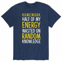 Licensed Character Men's Homework Tee Blue -Licensed Character Shop unnamed file 37289