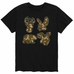 Licensed Character Men's Camo Animals Tee Blue