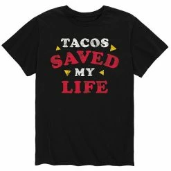 Licensed Character Men's "Tacos Saved My Life" Tee Blue -Licensed Character Shop unnamed file 37318