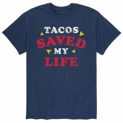 Licensed Character Men's "Tacos Saved My Life" Tee Blue -Licensed Character Shop unnamed file 37319