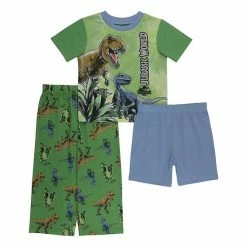 Licensed Character Toddler Boy Jurassic World Leafy Dinos Top & Bottoms Pajama Set