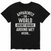 Licensed Character Men's "Apparently The World Doesn't Revolve Around Me?" Tee Blue -Licensed Character Shop unnamed file 37323