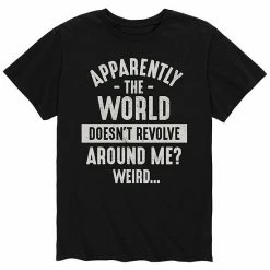 Licensed Character Men's "Apparently The World Doesn't Revolve Around Me?" Tee Blue