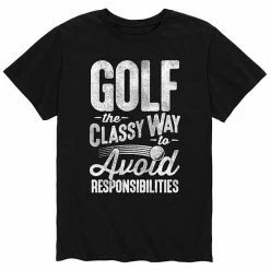 Licensed Character Men's Golf The Classy Way To Avoid People Tee Black