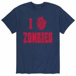 Licensed Character Men's I Heart Zombies Halloween Tee Black -Licensed Character Shop unnamed file 37369