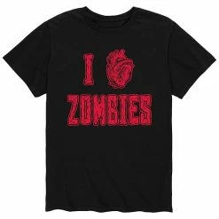 Licensed Character Men's I Heart Zombies Halloween Tee Black -Licensed Character Shop unnamed file 37370