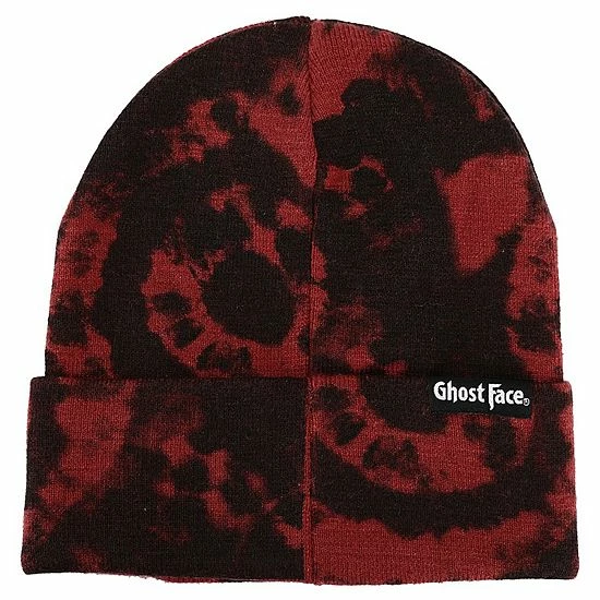 Licensed Character Ghost Face Patch Tie Dye Knit Beanie 4 Licensed Character Ghost Face Patch Tie Dye Knit Beanie - Image 2