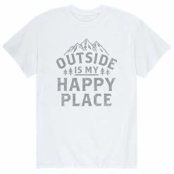 Licensed Character Men's Outside Is My Happy Place Tee Black -Licensed Character Shop unnamed file 37421