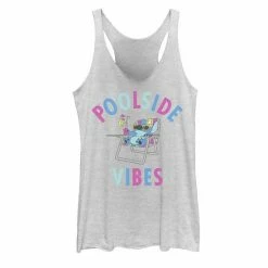 Licensed Character Juniors' Disney's Lilo & Stitch Poolside Vibes Tank Top Banana