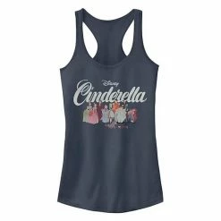 Licensed Character Disney Cinderella Juniors' Group Shot Graphic Tank Charcoal -Licensed Character Shop unnamed file 37443