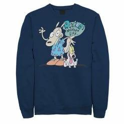 Licensed Character Men's Nickelodeon Rocko's Modern Life Show Intro Sweatshirt Charcoal Heather -Licensed Character Shop unnamed file 37446