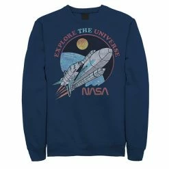 Licensed Character Men's NASA Explore The Universe Circle Portrait Sweatshirt Navy -Licensed Character Shop unnamed file 37451