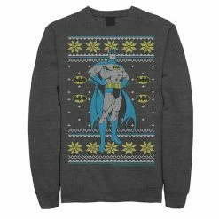 Licensed Character Men's DC Comics Batman Power Stance Christmas Sweater Style Sweatshirt Navy -Licensed Character Shop unnamed file 37457