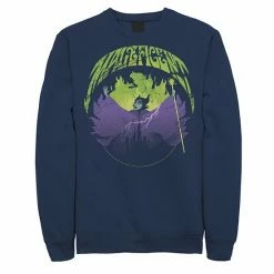 Licensed Character Men's Disney Sleeping Beauty Silouhette Maleficent Rock Theme Sweatshirt Navy -Licensed Character Shop unnamed file 37463