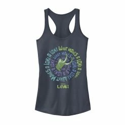 Licensed Character Juniors' Marvel Loki Spiral Quote Tank Indigo -Licensed Character Shop unnamed file 37540