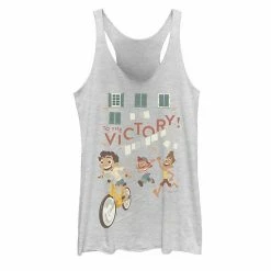 Licensed Character Disney / Pixar's Luca To The Victory Juniors' Tank Top White Heather -Licensed Character Shop unnamed file 37561