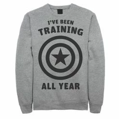 Licensed Character Men's Marvel Avengers Captain America Training All Year Logo Sweatshirt Royal -Licensed Character Shop unnamed file 37571