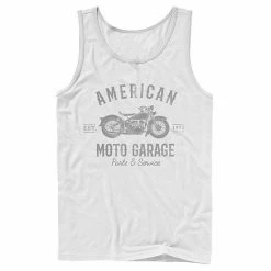 Licensed Character Men's American Moto Garage Parts & Service Tank White -Licensed Character Shop unnamed file 37575