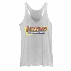 Licensed Character Juniors' Fast Times At Ridgemont High Vintage Logo Graphic Tank White Heather