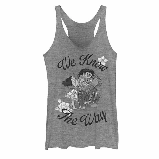 Licensed Character Juniors' Disney Moana We Know Tank Gray Heather 4 Licensed Character Juniors' Disney Moana We Know Tank Gray Heather - Image 2