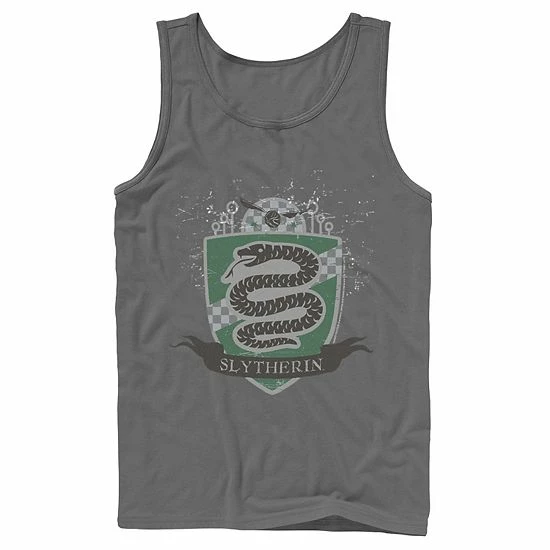 Licensed Character Men's Harry Potter Slytherin Quidditch Shield Tank Top White 4 Licensed Character Men's Harry Potter Slytherin Quidditch Shield Tank Top White - Image 2