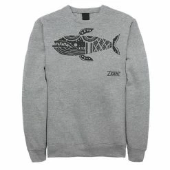 Licensed Character Men's Nintendo Legend Of Zelda Links Awakening Whale Glyph Portrait Logo Graphic Fleece Pullover Athletic Heather