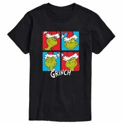 Licensed Character Men's Dr. Seuss Grinch Grid Tee Green