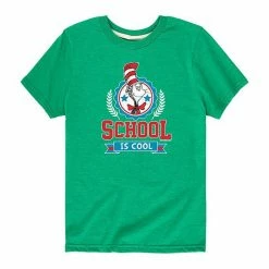 Licensed Character Boys 8-20 Dr. Seuss School Is Cool Graphic Tee Black