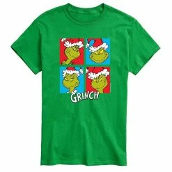 Licensed Character Men's Dr. Seuss Grinch Grid Tee Green -Licensed Character Shop unnamed file 3771