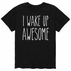 Licensed Character Men's Wake Up Awesome Tee Black -Licensed Character Shop unnamed file 37726
