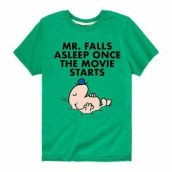 Licensed Character Boys 8-20 Mr. Men Falls Asleep Movie Tee Red