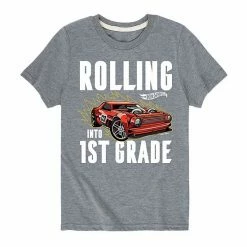 Licensed Character Boys 8-20 Hot Wheels Rolling 1st Grade Graphic Tee Gray -Licensed Character Shop unnamed file 37745