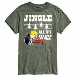 Licensed Character Men's Peanuts Jingle All The Way Tee Blue -Licensed Character Shop unnamed file 37748