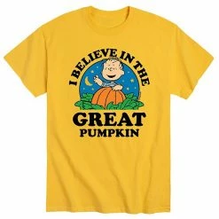 Licensed Character Men's Peanuts Believe In Great Tee Yellow -Licensed Character Shop unnamed file 3775