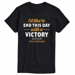Licensed Character Men's Yellowstone End Day With A Victory Tee Charcoal -Licensed Character Shop unnamed file 37754