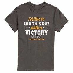 Licensed Character Men's Yellowstone End Day With A Victory Tee Charcoal -Licensed Character Shop unnamed file 37756