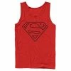 Licensed Character Men's DC Comics Superman Line Art Logo Tank Royal -Licensed Character Shop unnamed file 37761