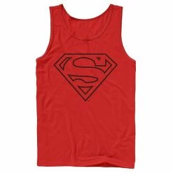 Licensed Character Men's DC Comics Superman Line Art Logo Tank Royal -Licensed Character Shop unnamed file 37763
