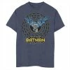 Licensed Character Boys 8-20 DC Comics Batman Bat Logo Circle Graphic Tee Navy Heather