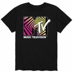 Licensed Character Men's MTV Optical 80s Tee Black