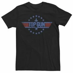 Licensed Character Men's Top Gun Round Stars Circle Logo Tee