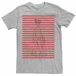 Licensed Character Men's Where's Waldo Red And White Pattern Lines Graphic Tee