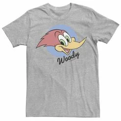 Licensed Character Men's Woody Woodpecker Circle Portrait Logo Graphic Tee