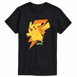 Licensed Character Men's Pokemon Pika Bolt Tee Black -Licensed Character Shop unnamed file 37983