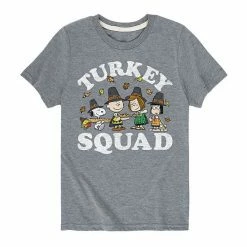 Licensed Character Boys 8-20 Peanuts Turkey Squad Graphic Tee Gray 7 Licensed Character Boys 8-20 Peanuts Turkey Squad Graphic Tee Gray -Licensed Character Shop unnamed file 3802