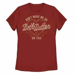 Licensed Character Juniors' Yellowstone "Don't Make Me Go Beth Dutton On You" Graphic Tee
