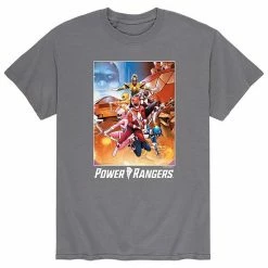 Licensed Character Men's Power Rangers Comic Cover Tee Charcoal -Licensed Character Shop unnamed file 38046