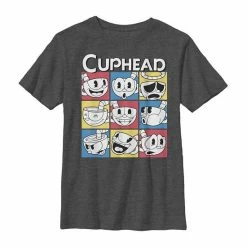 Licensed Character Boys' 8-20 Cuphead Logo Graphic Tee Charcoal Heather -Licensed Character Shop unnamed file 38056